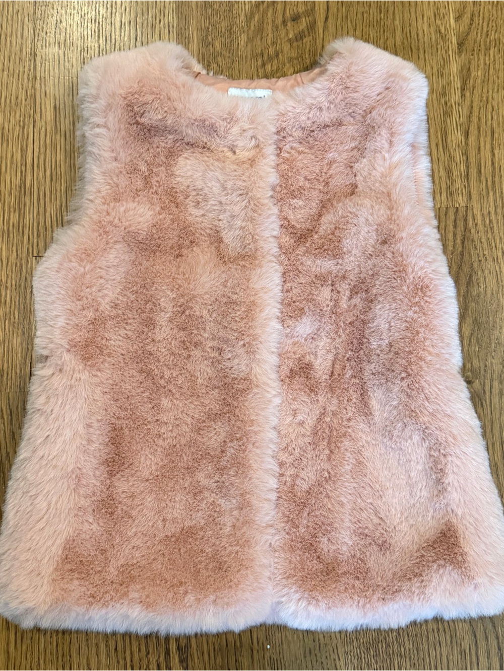 Mayoral Girls Soft Rose Pink Faux Fur Vest Snaps Size 6  116 cm